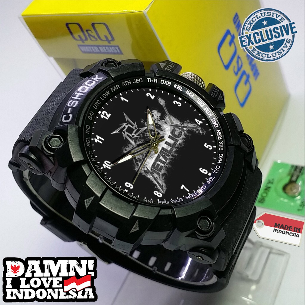 (EXCLUSIVE ) JAM TANGAN METALLICA WATER RESIST FREE BOX DAN BATREI - NO.6