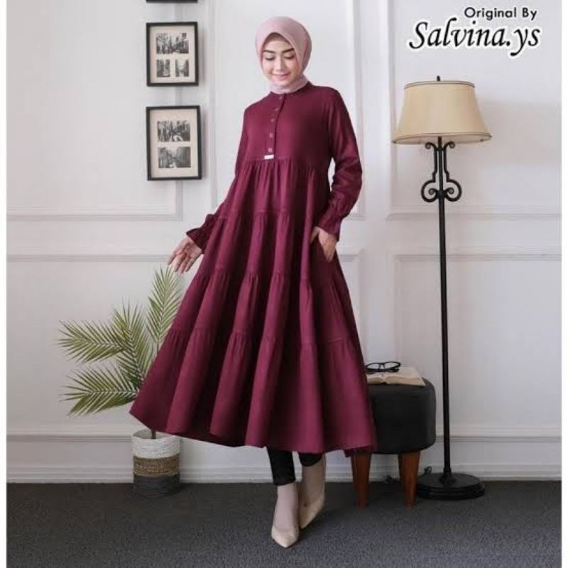 LONG TUNIK ORIGINAL BY SALVINA YS / LONG TUNIK / TUNIK POLOS / TUNIK PREMIUM