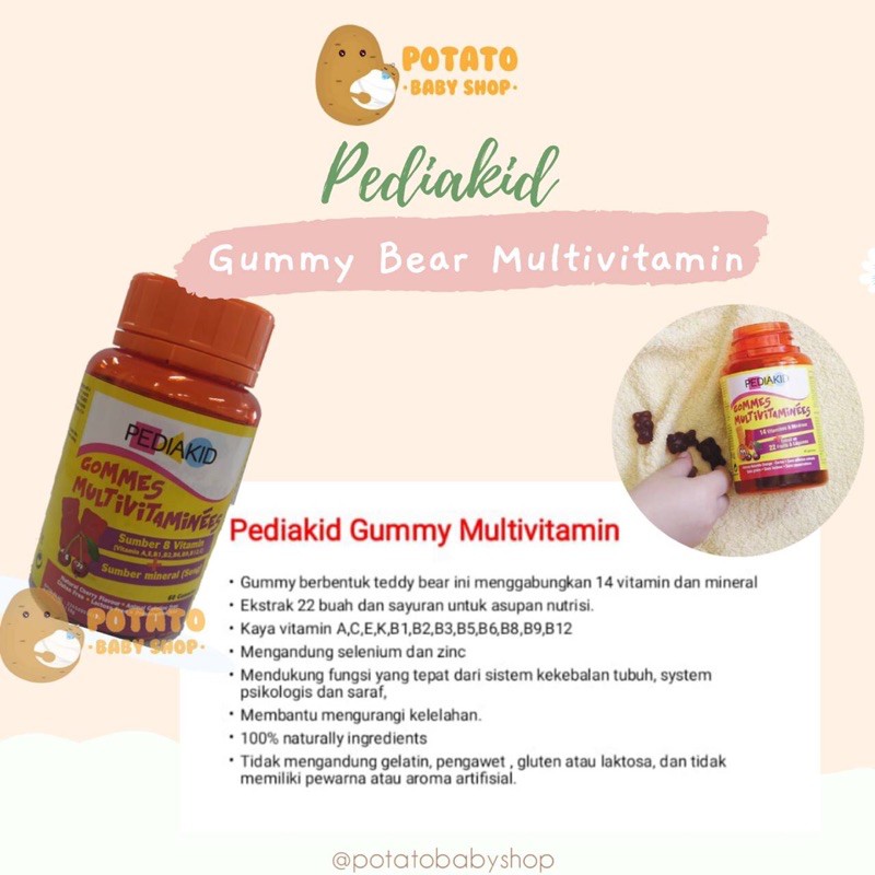 Pediakid Gummies - Multivitamin / Vitamin C / Omega 3 Gummy bear