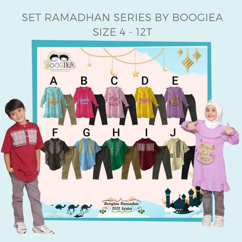READY‼️ SETELAN KOKO | BOOGIEA RAMADHAN SERIES SIZE 4 - 12T | BOYS SERIES