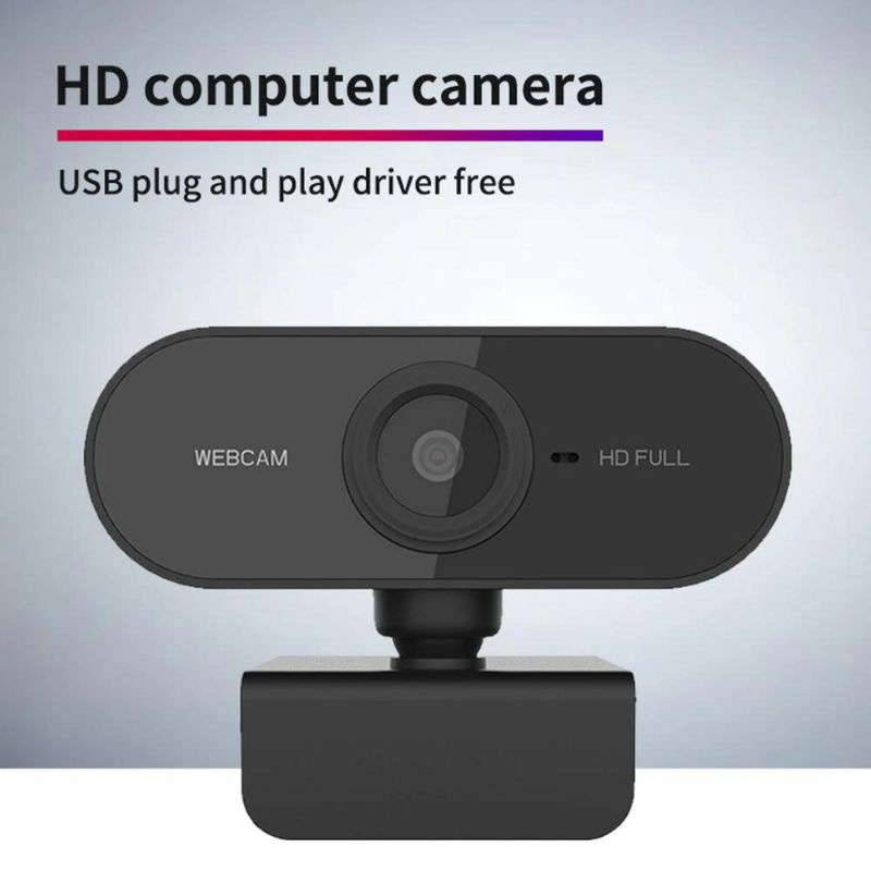 Webcam Desktop PC1080P with Microphone - F37 - Black