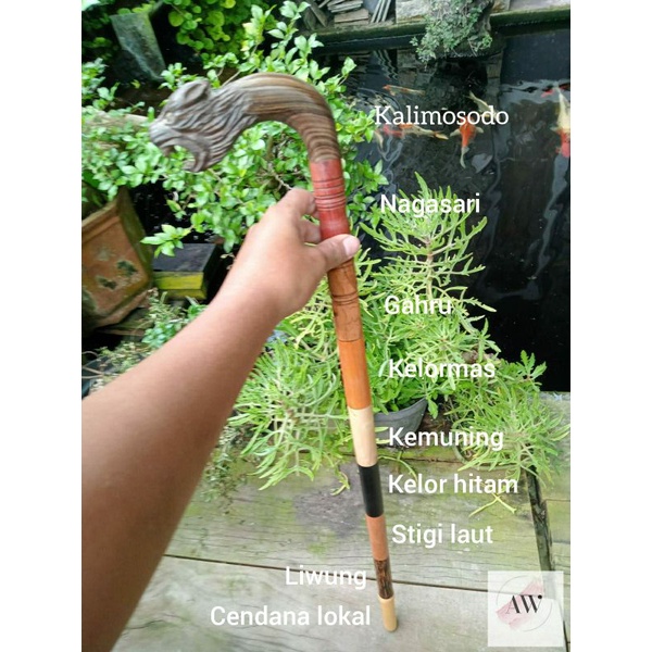 Tongkat Jalan  Kombinasi 9 Kayu Bertuah