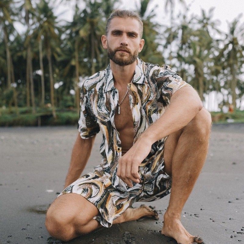 Setelan Piyama Pria Baju Tidur Santai Pria Pajamas Tiedye Set