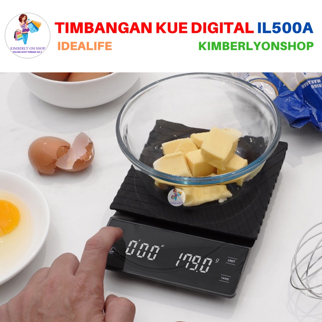 Digital Coffee Scale 3Kg/0.1GR  Timbangan Kopi 3Kg/0.1Gr  IL500A IDEALIFE