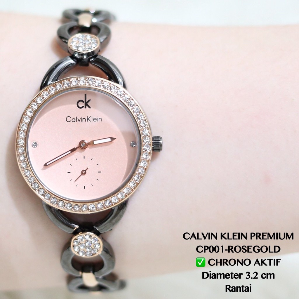 Jam tangan wanita rantai rosegold permata grosir termurah CP001