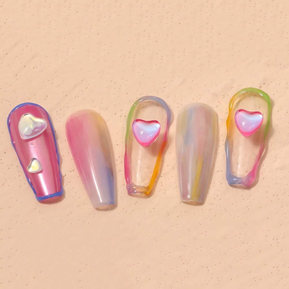 Mxbeauty Perhiasan Kuku Bentuk Hati|Hiasan Nail Art DIY Kristal Charm Warna