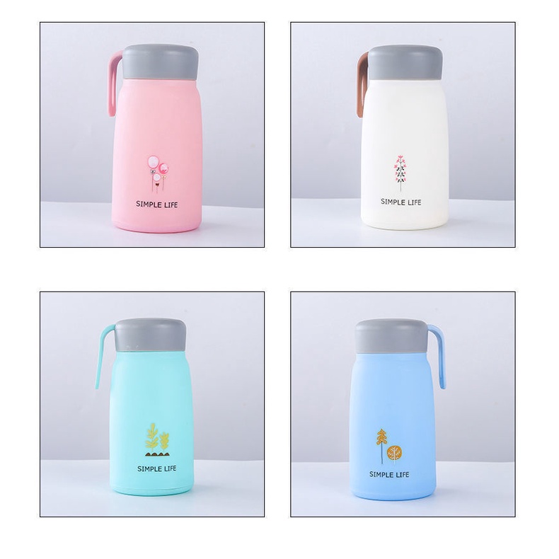 [ BISA COD ] Botol Minum Kaca Simple Life / Botol Kaca Estetik Travel 350 ml