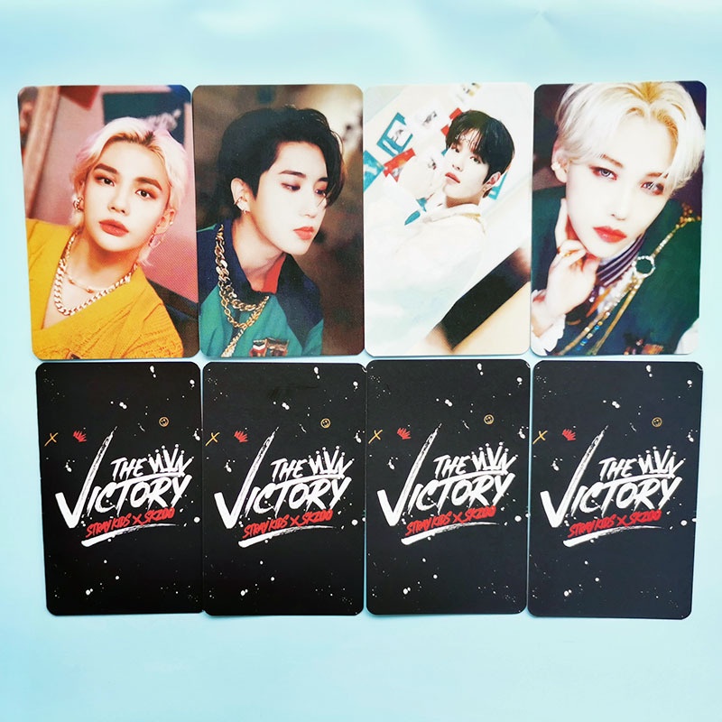 8pcs / Set Kartu Pos Desain Kpop Stray Kids The Victory Ukuran Kecil