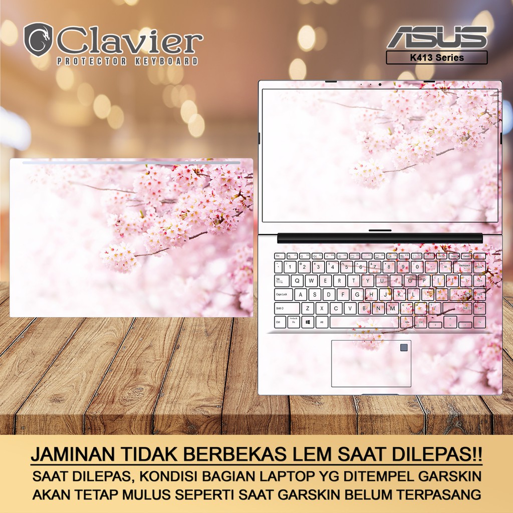 Cover Garskin Laptop Asus VivoBook 14 K413 K413E K413EA K413EQ Bening Transparan Gambar Fullbody