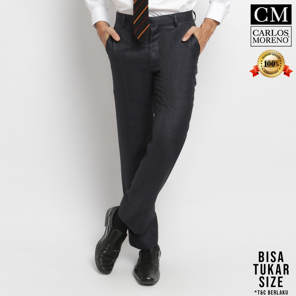 CARLOS MORENO - Celana Formal Regular Fit - CJST | Celana Kantor Pria | Celana Bahan | Celana Formal