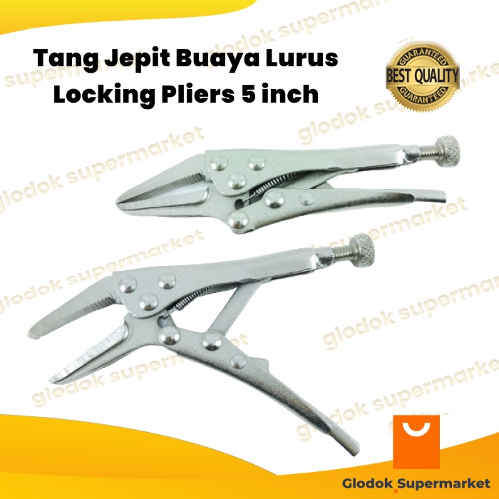 Tang Jepit Buaya Lurus Locking Pliers 5 inch