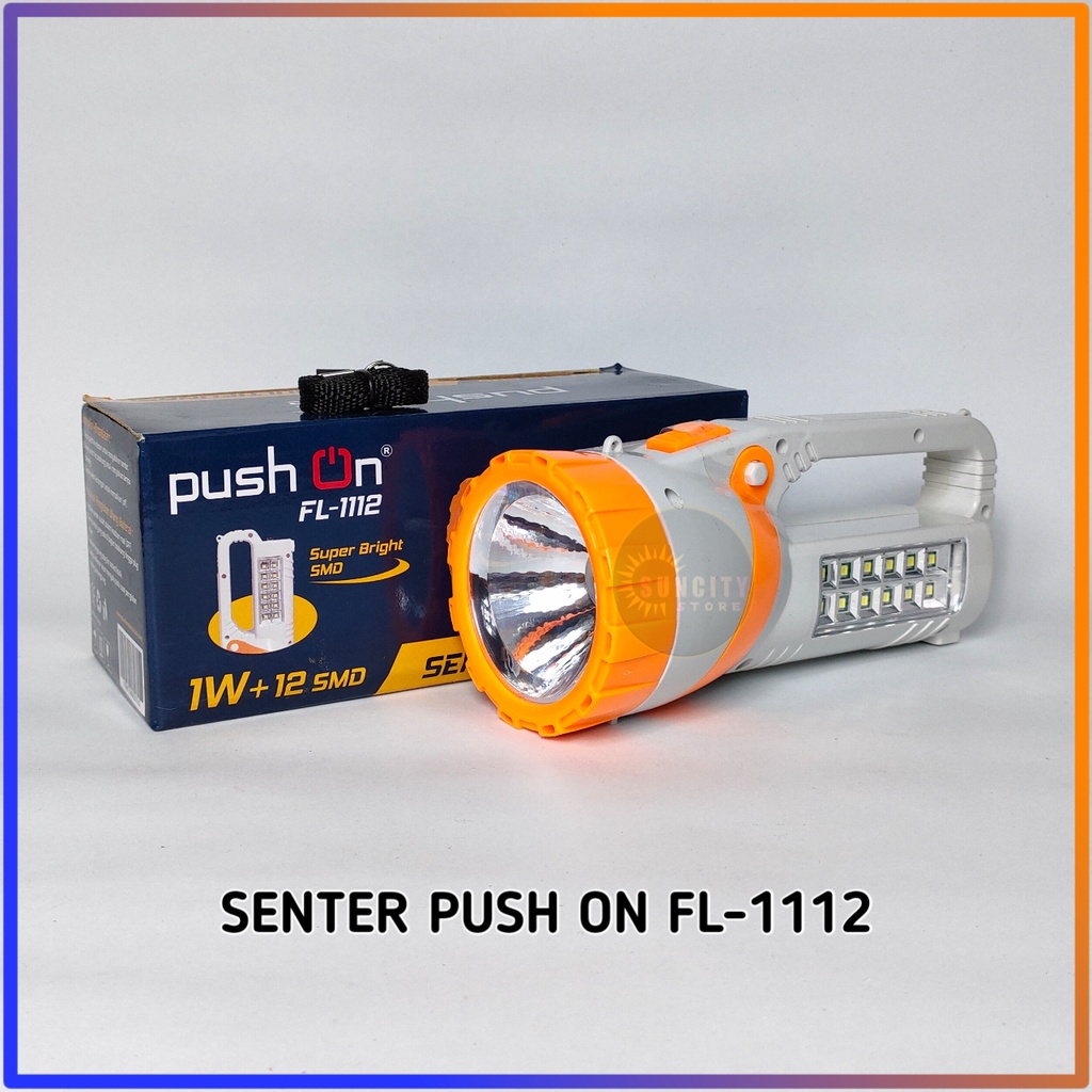 Push On FL-1112 Senter Cas 1 Watt + 12 SMD LED