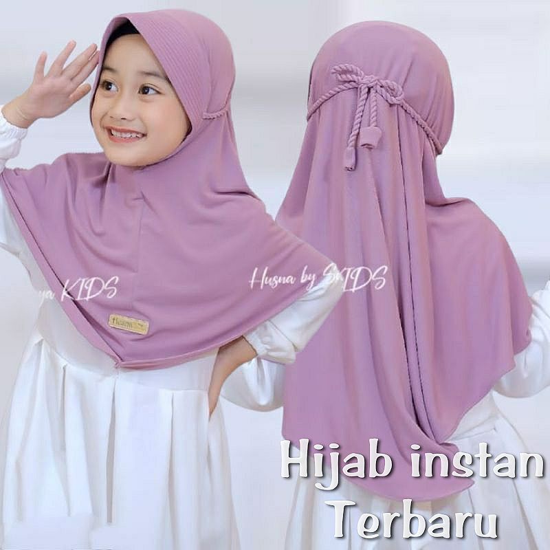 [TERMURAH] Hijab anak tali kepang ropel jersey premium/hijab kids terbaru