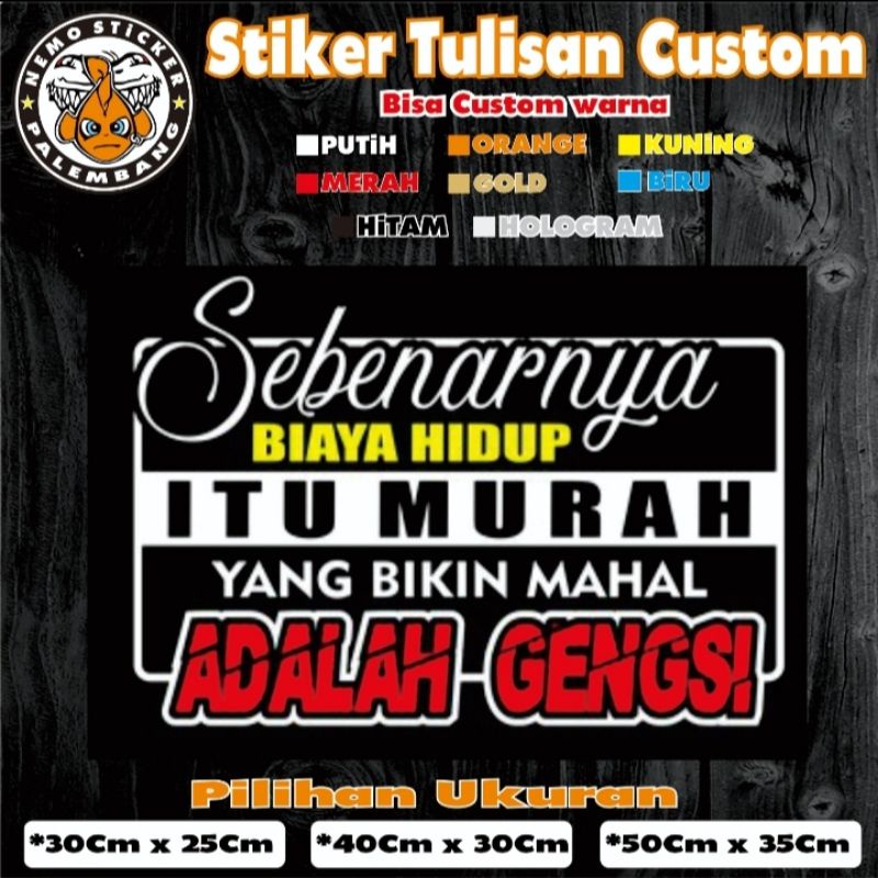 stiker tulisan kaca mobil cutting