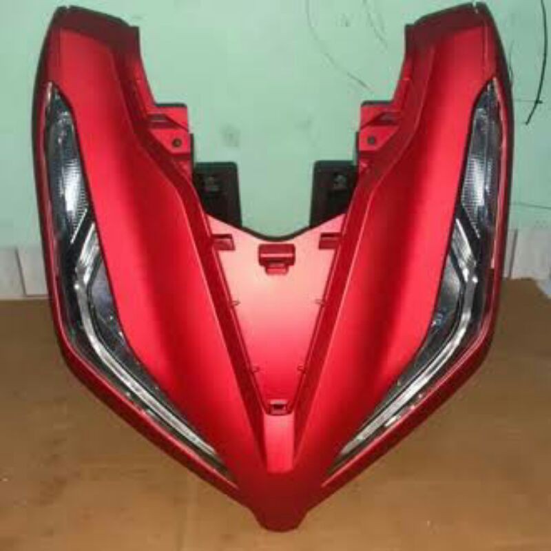 tameng lampu depan vario 150 125 new 1set warna MERAH DOFF merek WIN