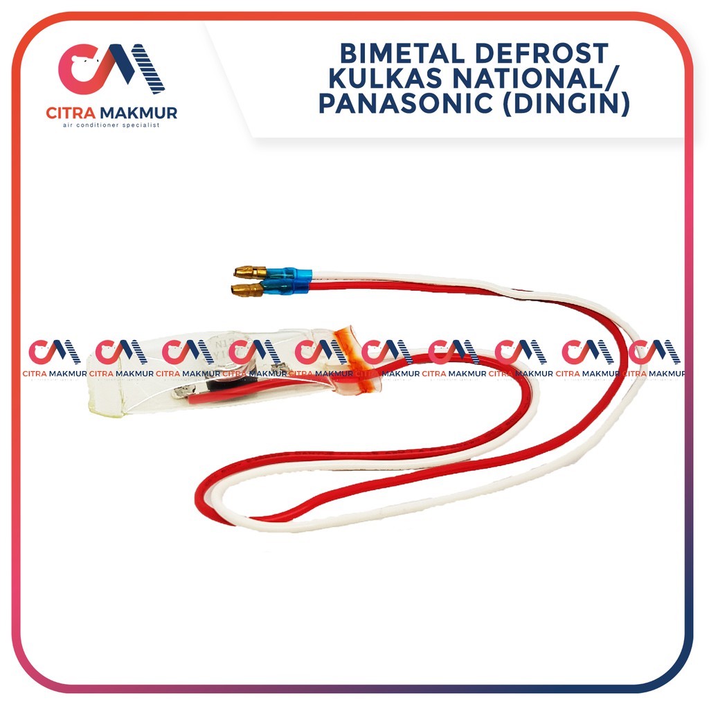 Bimetal Defrost Dingin NATIONAL Kulkas Sensor Kabel Merah Putih Bulat Es Fuse Fius Cover Karet