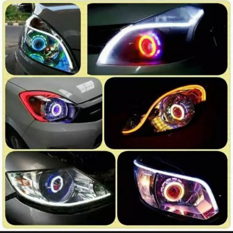 lampu alis flesibel slim 60cm mode diam