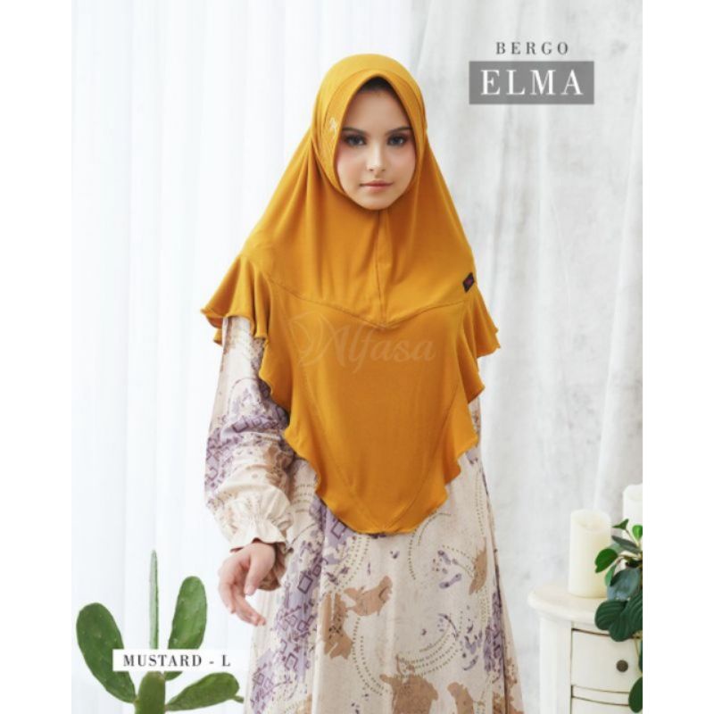 Alfasa Hijab Bergo Elma Jilbab Instan Jersey Serena
