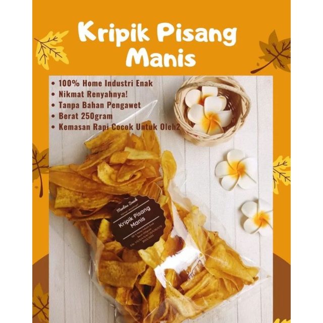 

Kripik Pisang Kepok Manis 250gr