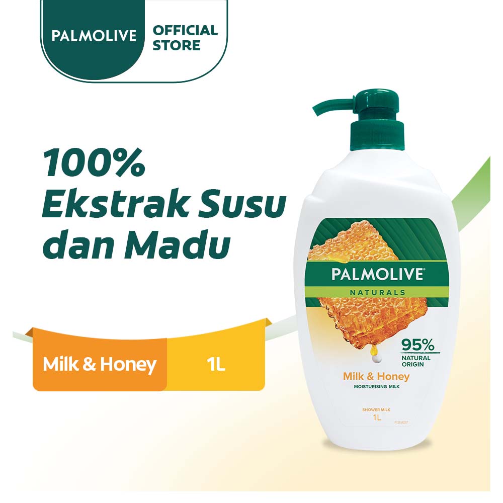 Palmolive Naturals Shower Gel Milk & Honey 1L - Sabun Mandi Cair
