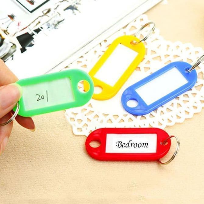 Diskon Gantungan Kunci Label Nama Keychain Warna Key Ring Tag Name Koper Tas Terbaru