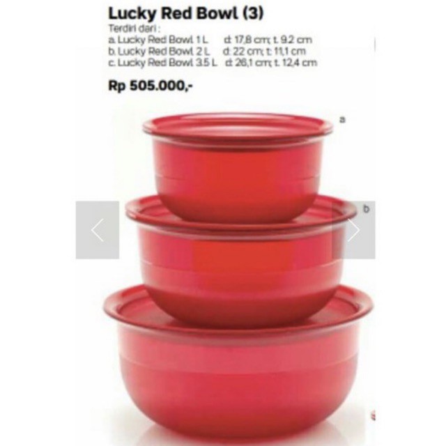 Lucky red bowl set