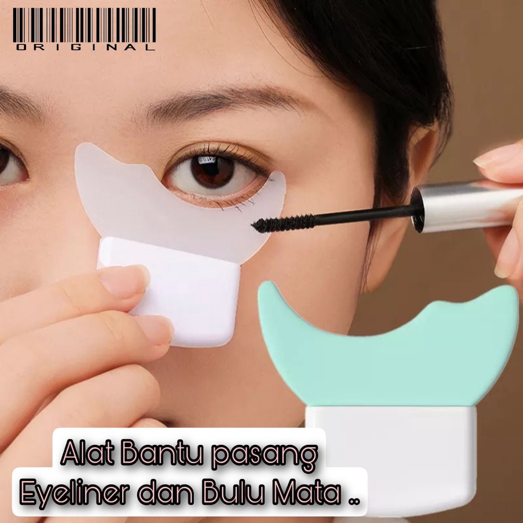 VS BG -  Alat Bantu Aplikator Maskara / Eyeliner / Eyeshadow 3 in 1 Bahan Silikon Reusable