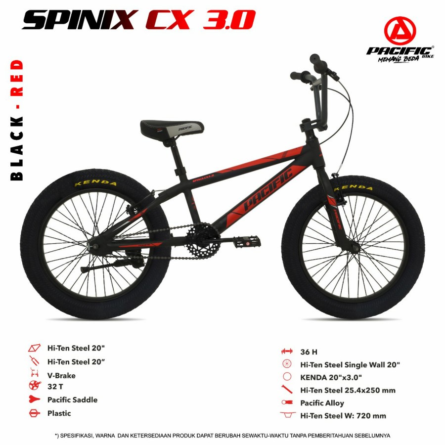 Sepeda Anak BMX SPINIX CX 3.0 NON ROTOR 20 Inch Pacific Garansi SNI-1