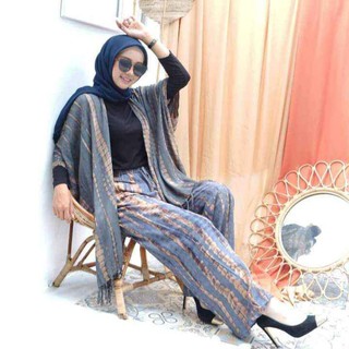 SETELAN CARDIGAN KULOT BALI MOTIF LILIT | Shopee Indonesia