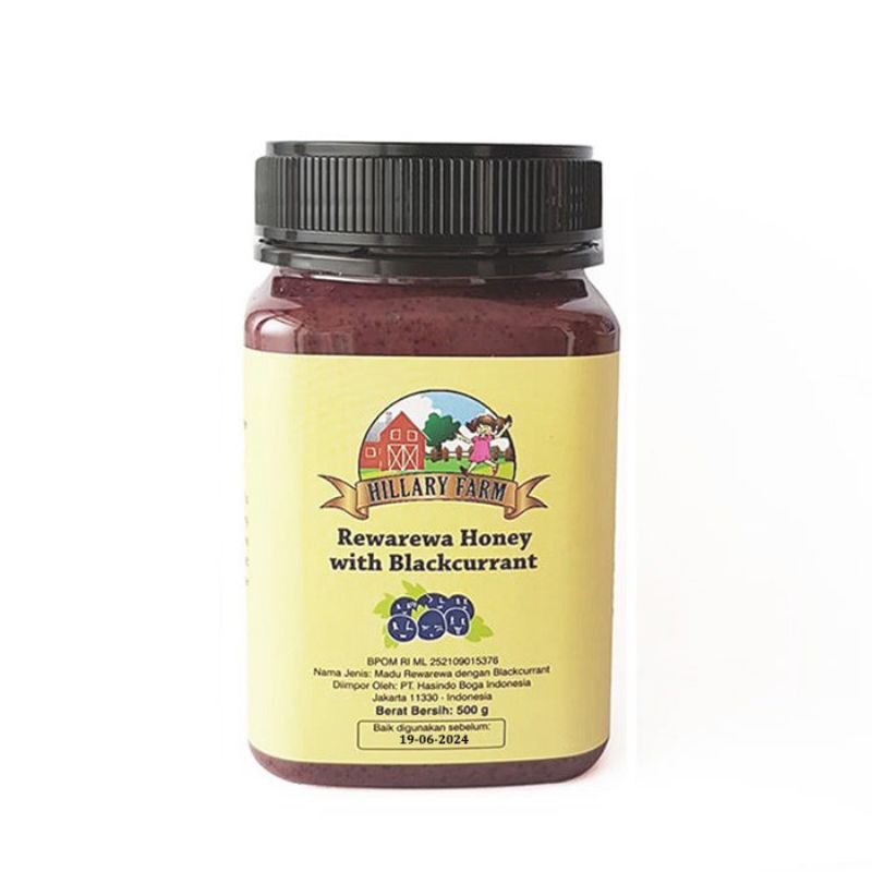 Hillary Farm Rewarewa Honey with Blackcurrant 500gr