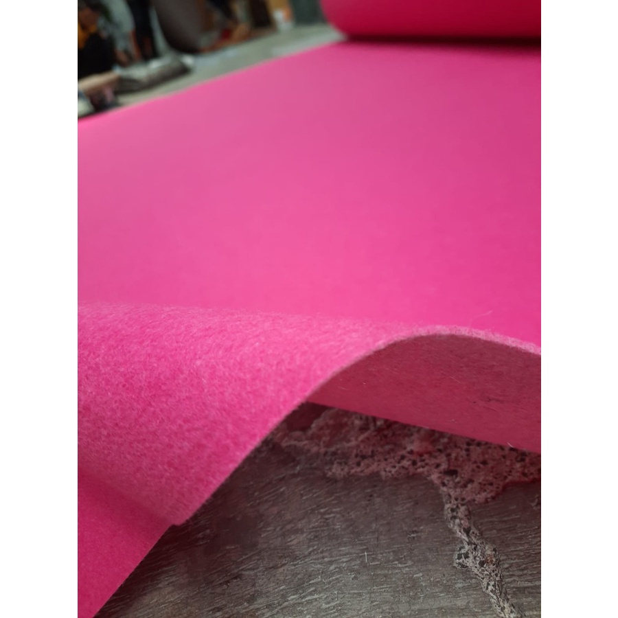 Karpet Bludru Polos 1x3m [METERAN] Bulu CAYLA PINK Lebar 3 meter, Murah, Pameran, Exhibition, Alas duduk, Kasur-1