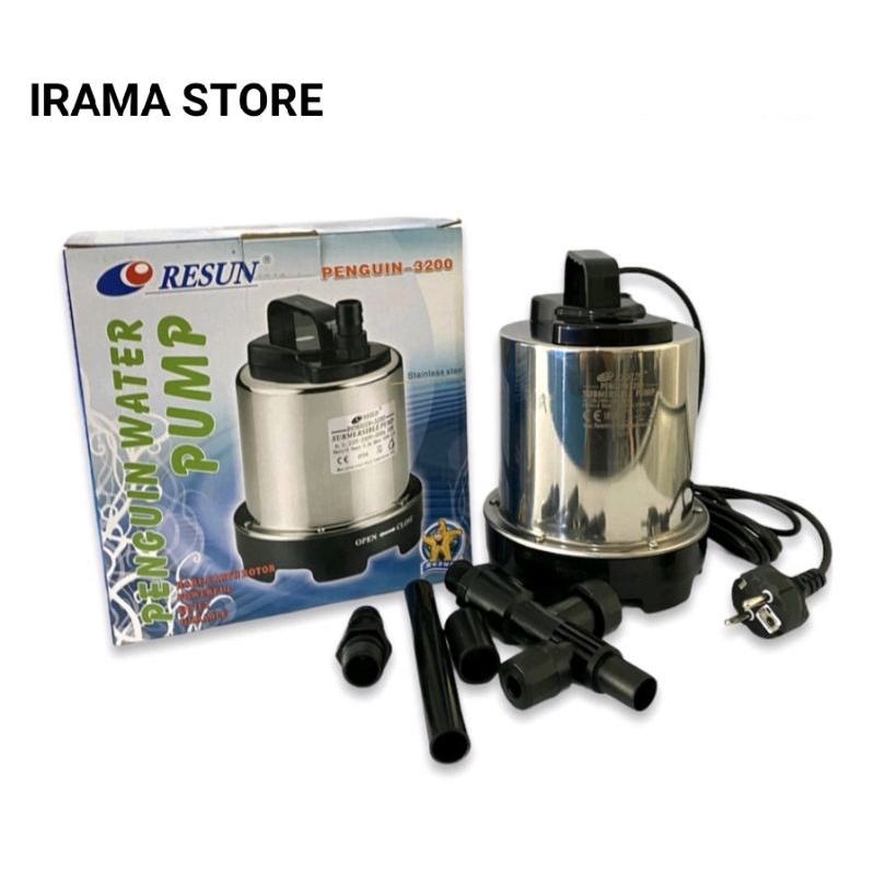 RESUN PENGUIN 3200 Submersible Water Pump Pompa Kolam Pompa Celup Stainless