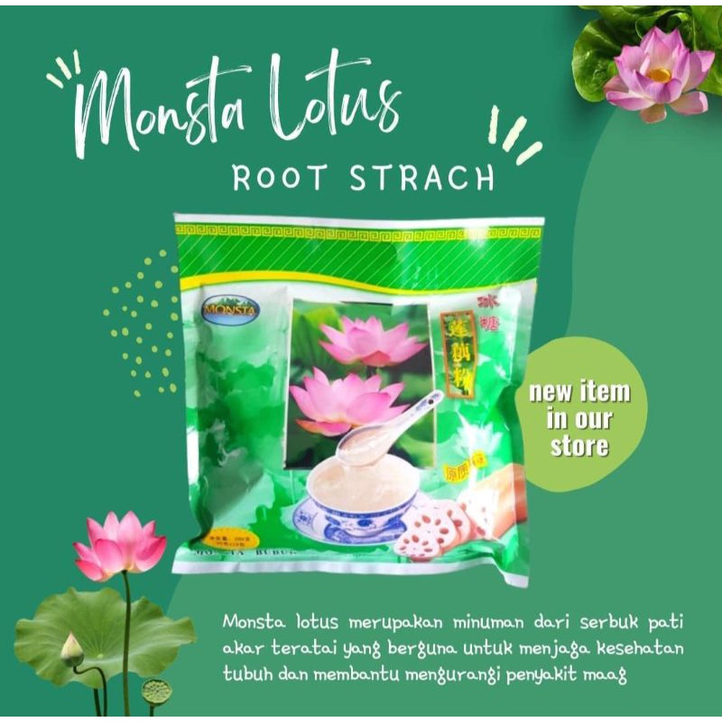 

monsta lotus roat strach/Minuman serbuk