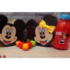 ✾ Set Lunch Box + Botol Minum Disney Mickey & Minnie Mouse ♣