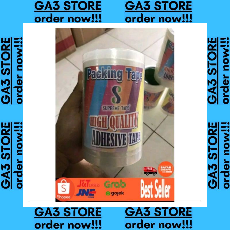 

Lakban / opp tape [ 1/2 inci ] 12mm x 72 yard x 41 mic ( High Quality )