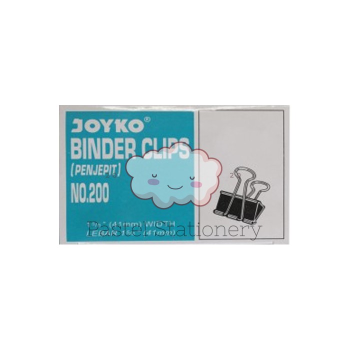 

Binder Clip 200 Joyko - Clips Klip Penjepit Kertas Hitam Joyko