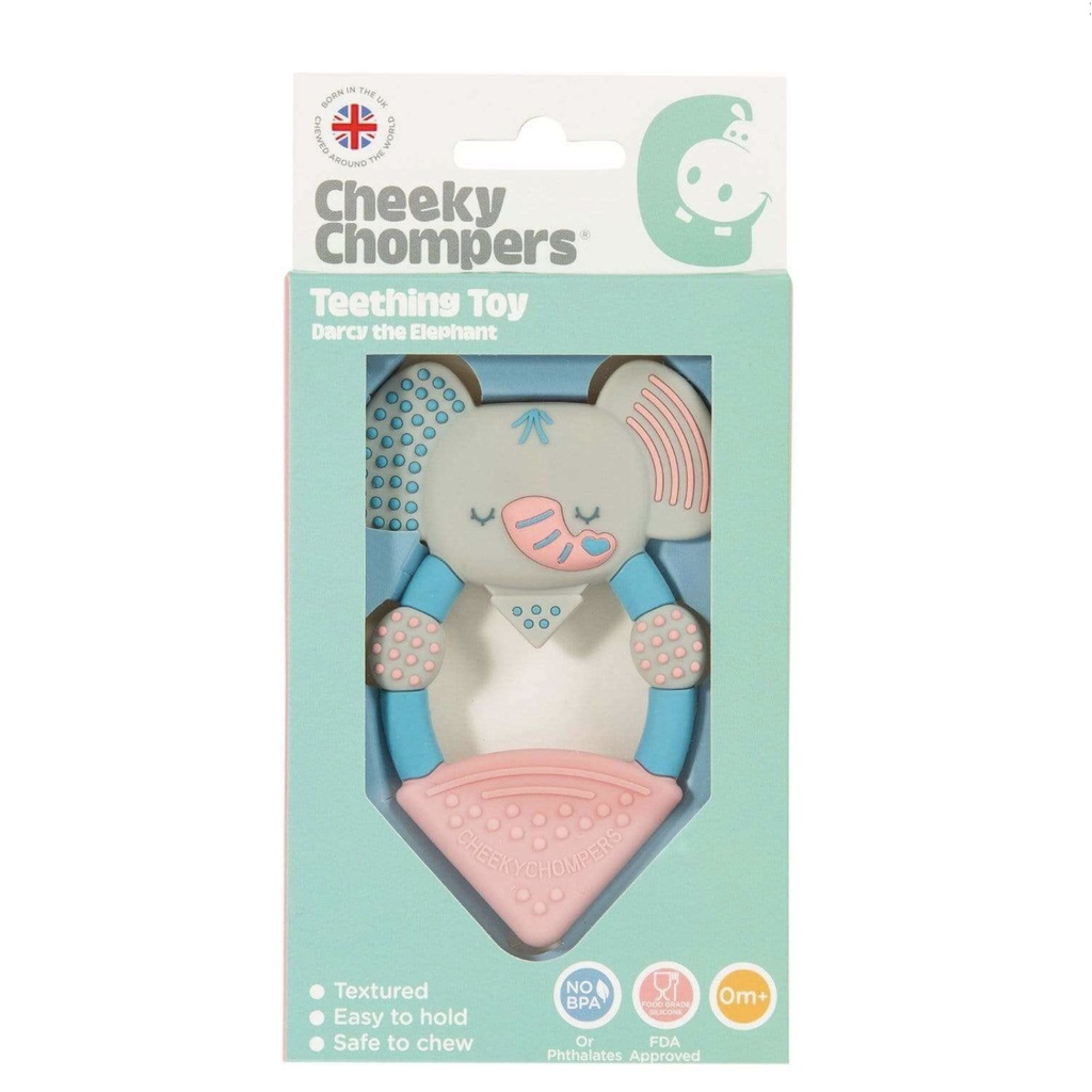 Cheeky Chompers Teether - Elephant / Lion / Hippo - Gigitan Teething Chomper Toy Toys Anak Baby Bayi Mainan Sensory