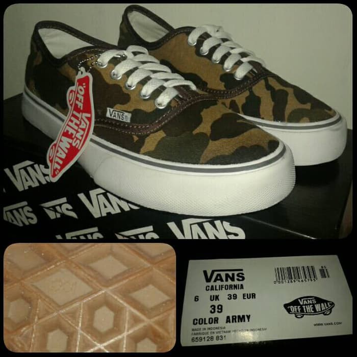 vans authentic army