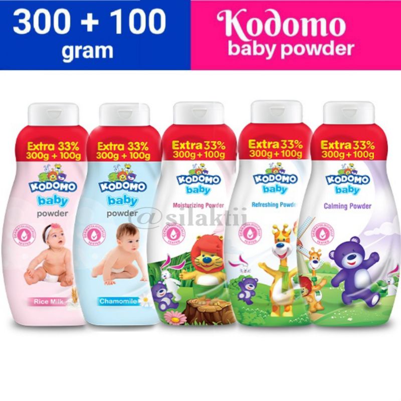 BEDAK BAYI KODOMO BABY POWDER 300 + 100gram MURAH