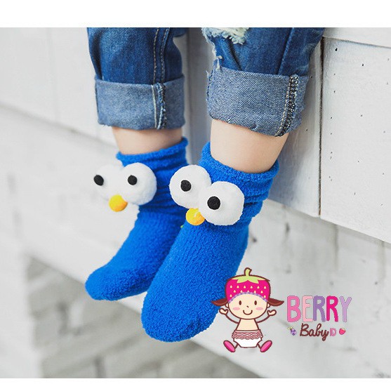 YooBerry Kaos Kaki Anak Model Korea 3D Elmo Merah Premium Kaos Kaki Boneka 3D Berry Mart