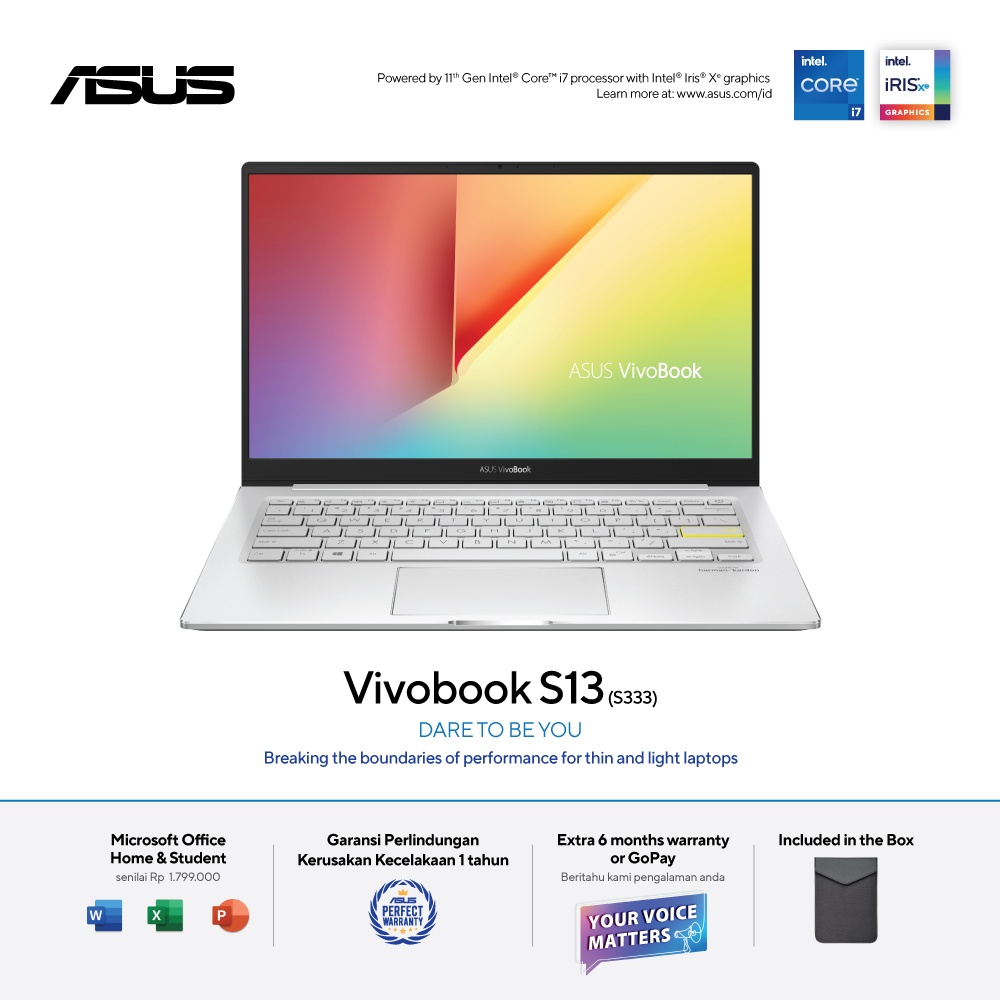 Asus VivoBook S13 S333EA-EG751TS /Core i7-1165G7/8GB/512GB SSD
