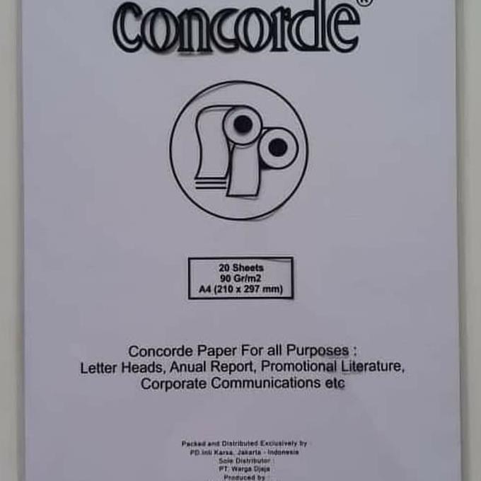 

Kertas Concorde putih 90gr A4