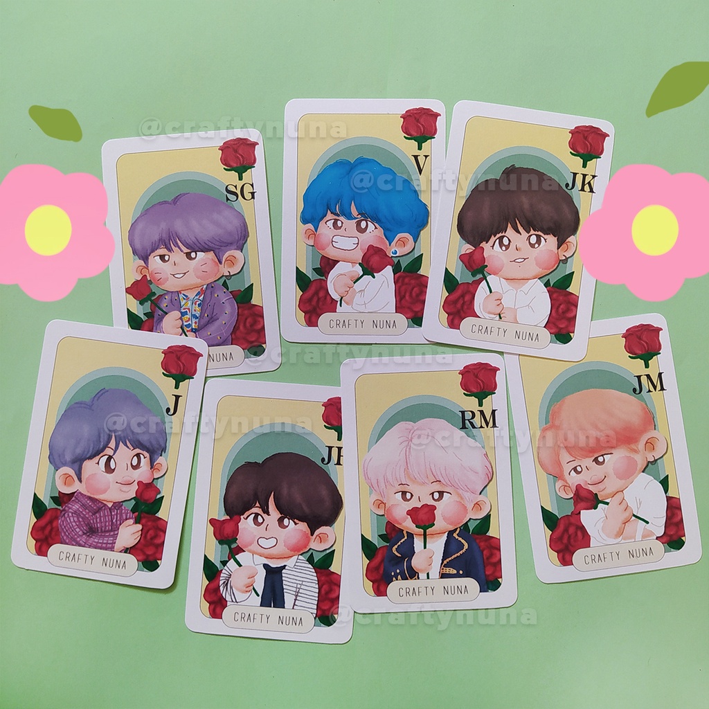 (BT-024) BTS PERSON Boy with Luv fanart photocard art print collectibles bangtan poca pc cute chibi kpop