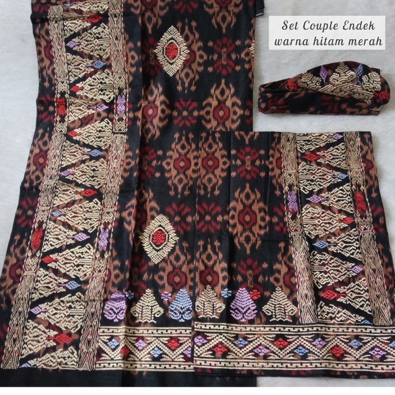 Set couple bordir endek