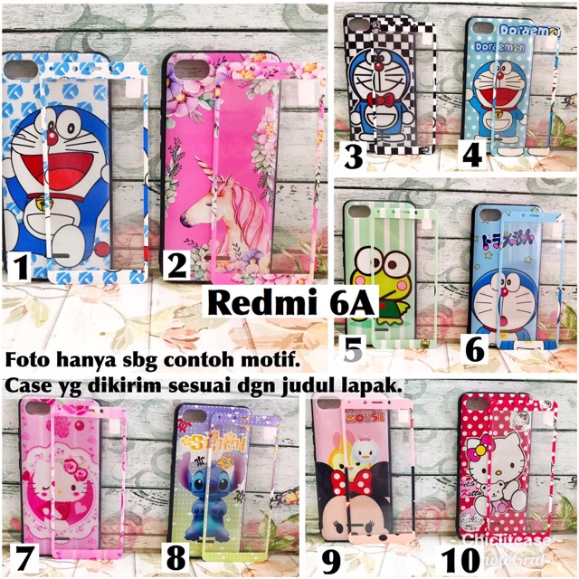 Softcase case 360 cartoon disney Xiaomi Redmi 6A doraemon hellokitty