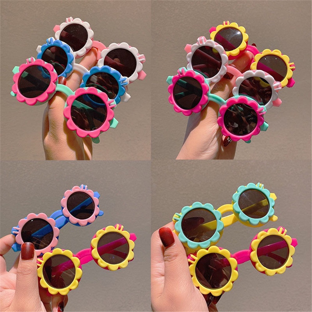 Sun Flower Kacamata Sunglass Desain Bunga Matahari Lucu Untuk Anak Kecil