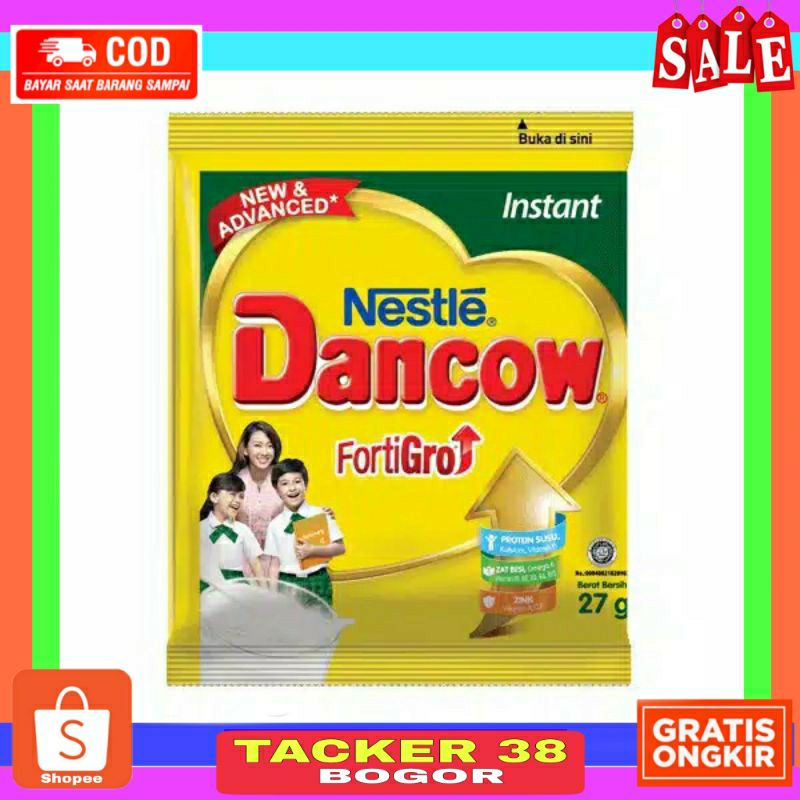 

DANCOW FORTIGRO PUTIH INSTANT 27 GRAM SACHET / SUSU BUBUK SACHET DANCOW ECERAN 3.500 AN