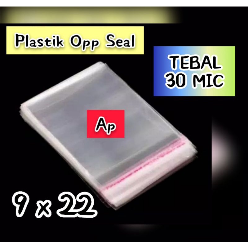 

Plastik OPP seal atas uk 9 x 22 cm. ( 30 micron )