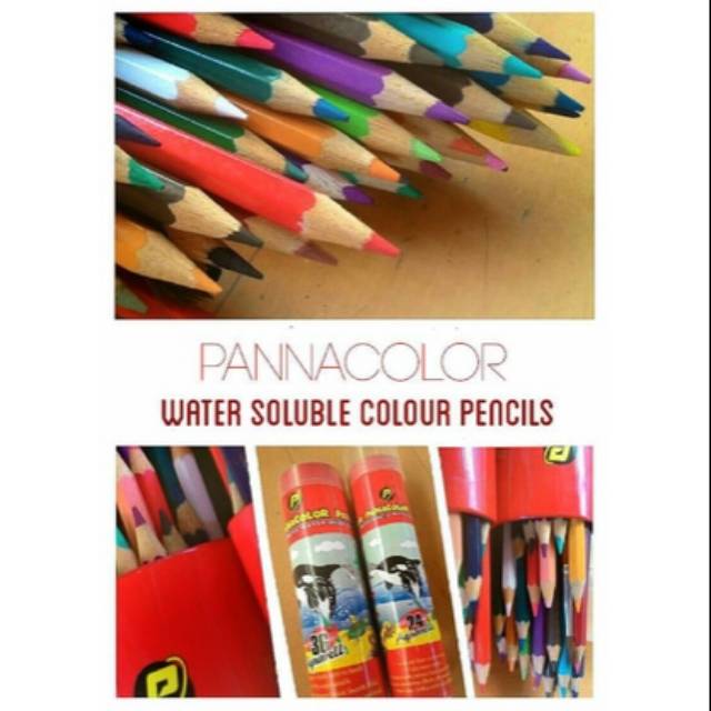 Pensil warna air Aquarel water color pencils kualitas export Termurah 24 pcs