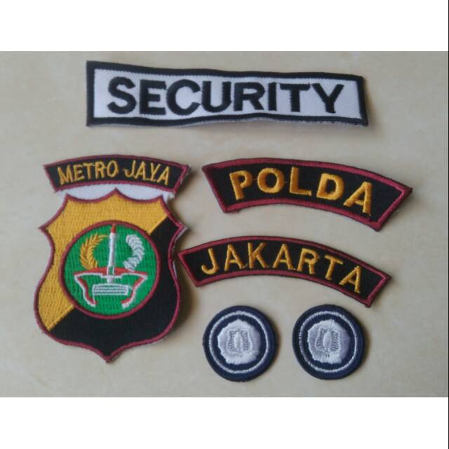 Atribut satpam lengkap/bet security